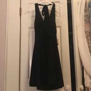 Black Halter top skater dress